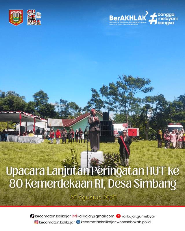 Upacara Lanjutan Peringatan HUT ke-80 Kemerdekaan Republik Indonesia di Desa Simbang